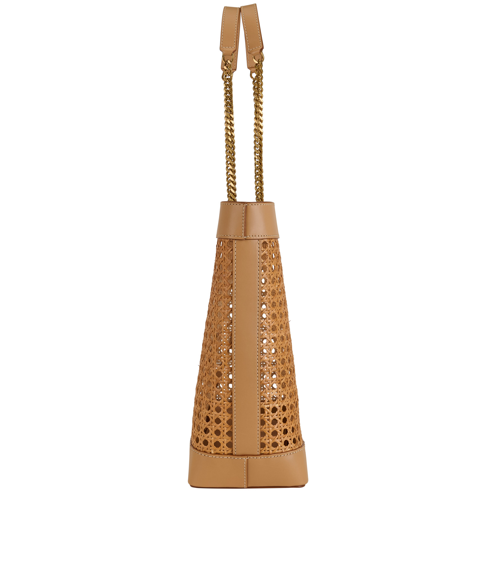 Raffia Shopper, &pound;850, Handbags, Beige, Leather/Raffia, Bottom view